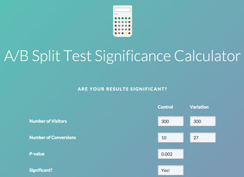 split testing significance calculator