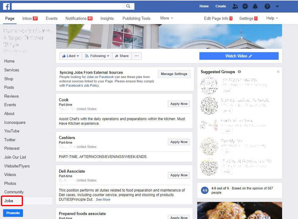 How to see your jobs on FB